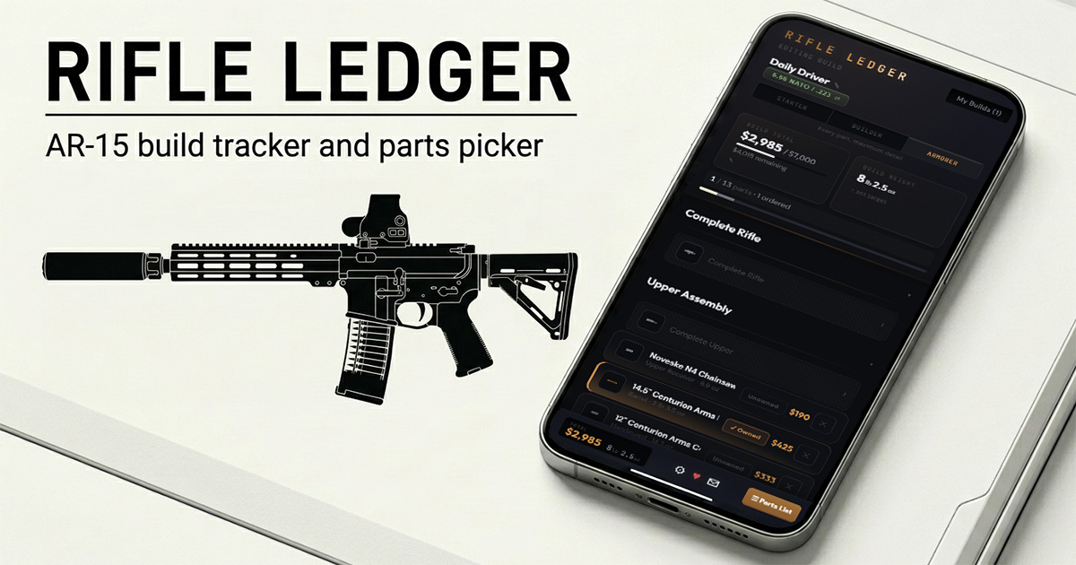 Rifle Ledger — AR-15 Builds, Parts, and Pricing